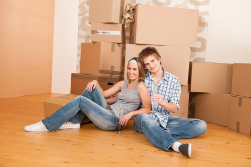 Loading furniture and boxes into a van in West Hampstead