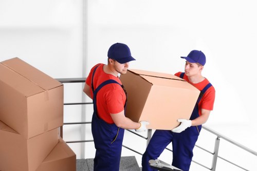 Household items being prepared for storage in West Hampstead