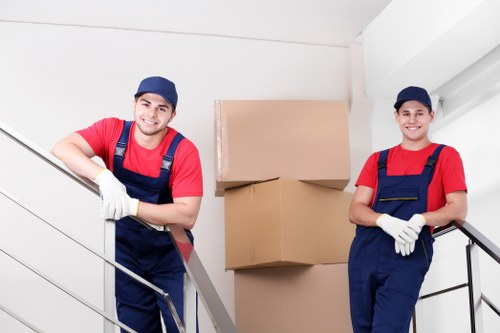 Careful furniture handling during a flat removal in West Hampstead