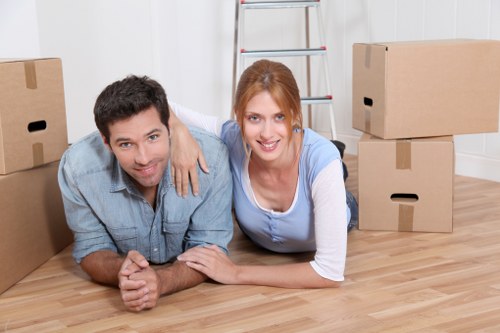 Careful loading of household items for a West Hampstead move